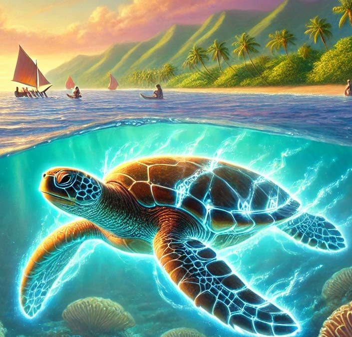 What is the mythical story of the turtle god?