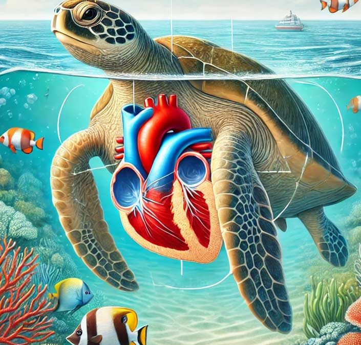 How many hearts do sea turtles have?