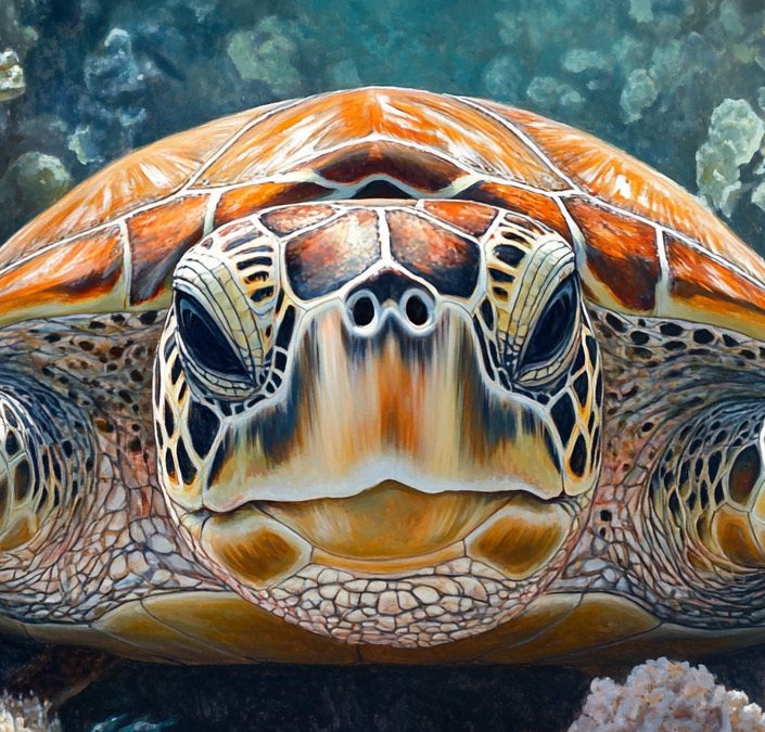 What is the most beautiful sea turtle?