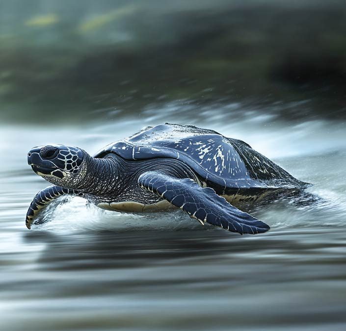 What is the fastest turtle in the water?