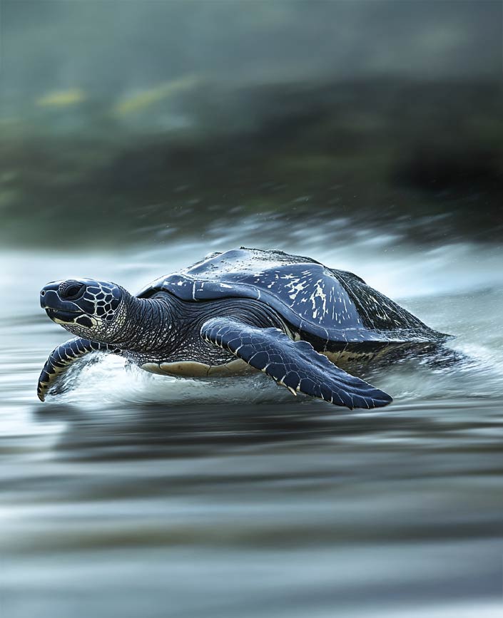 What is the fastest turtle in the water?