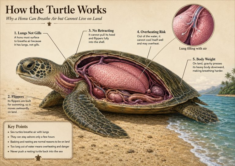 Can Sea Turtles Live Out Of Water? How Long A Honu Can Stay On Land