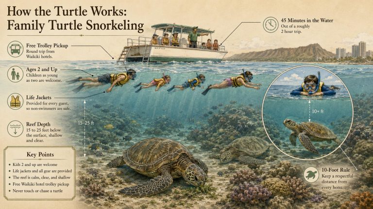 Turtle Snorkeling on Oahu With Kids: A Family Guide